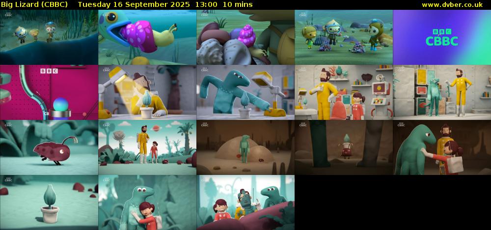 Big Lizard (CBBC) Tuesday 16 September 2025 13:00 - 13:10