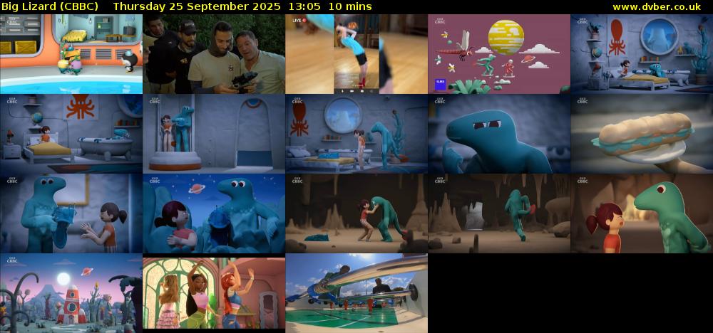 Big Lizard (CBBC) Thursday 25 September 2025 13:05 - 13:15