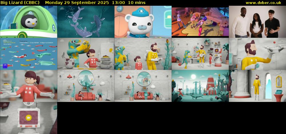 Big Lizard (CBBC) Monday 29 September 2025 13:00 - 13:10