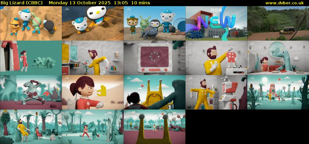 Big Lizard (CBBC) Monday 13 October 2025 13:05 - 13:15