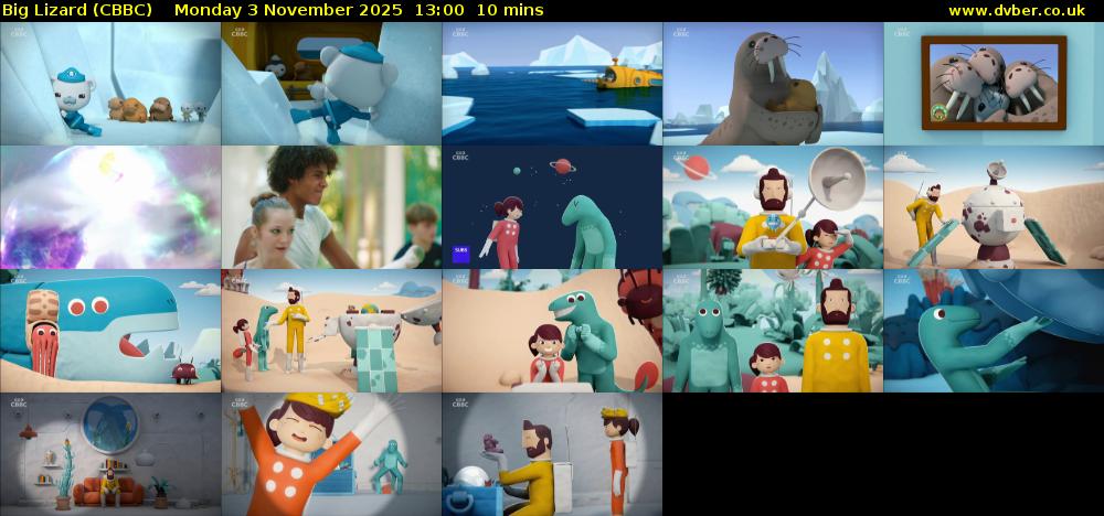 Big Lizard (CBBC) Monday 3 November 2025 13:00 - 13:10