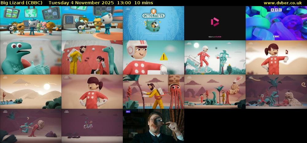 Big Lizard (CBBC) Tuesday 4 November 2025 13:00 - 13:10