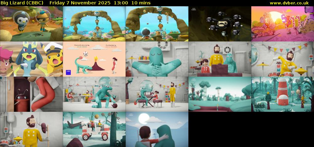 Big Lizard (CBBC) Friday 7 November 2025 13:00 - 13:10