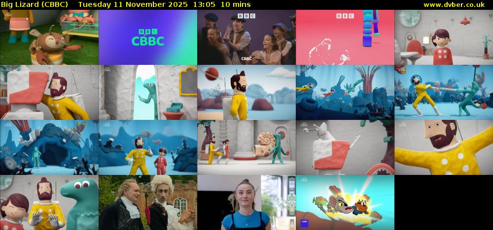 Big Lizard (CBBC) Tuesday 11 November 2025 13:05 - 13:15