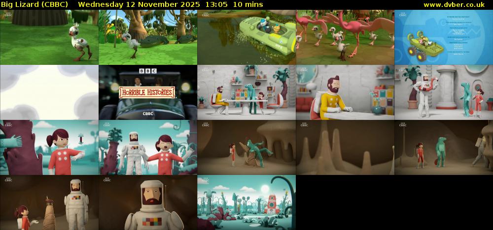 Big Lizard (CBBC) Wednesday 12 November 2025 13:05 - 13:15