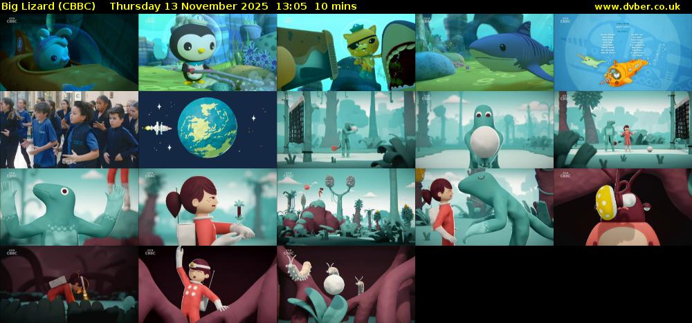 Big Lizard (CBBC) Thursday 13 November 2025 13:05 - 13:15