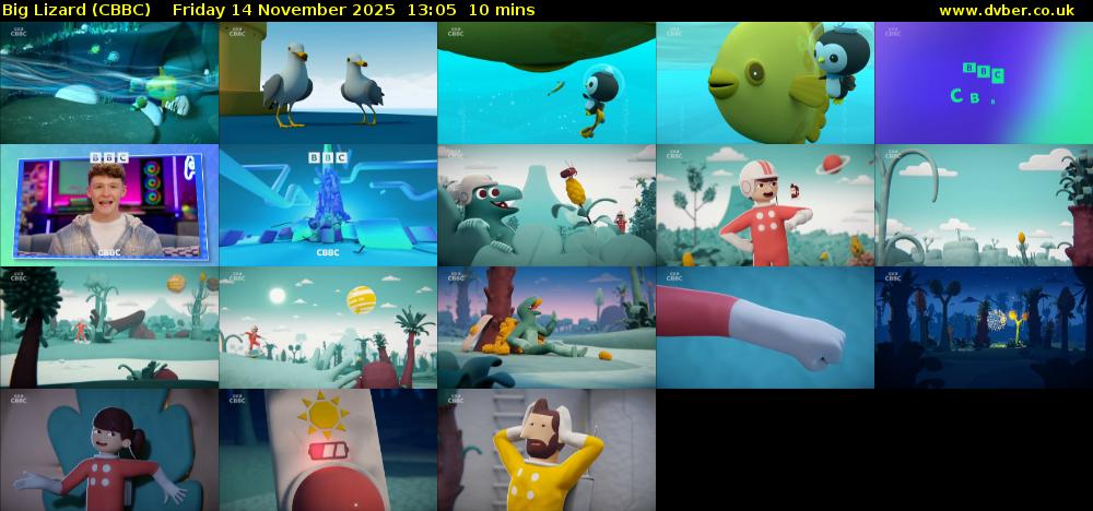 Big Lizard (CBBC) Friday 14 November 2025 13:05 - 13:15