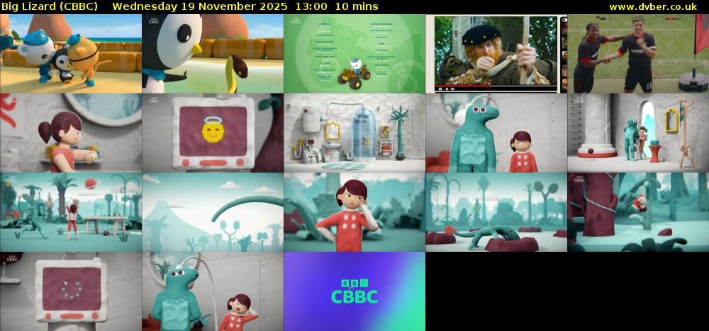 Big Lizard (CBBC) Wednesday 19 November 2025 13:00 - 13:10