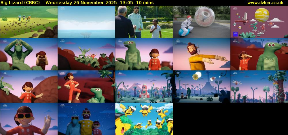 Big Lizard (CBBC) Wednesday 26 November 2025 13:05 - 13:15