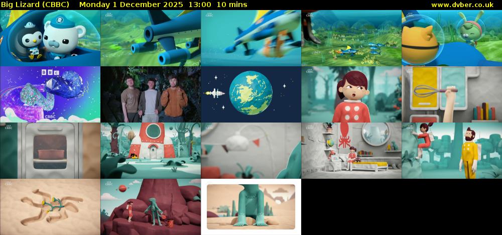 Big Lizard (CBBC) Monday 1 December 2025 13:00 - 13:10