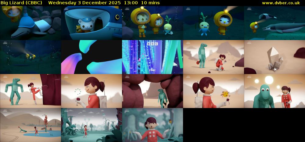 Big Lizard (CBBC) Wednesday 3 December 2025 13:00 - 13:10