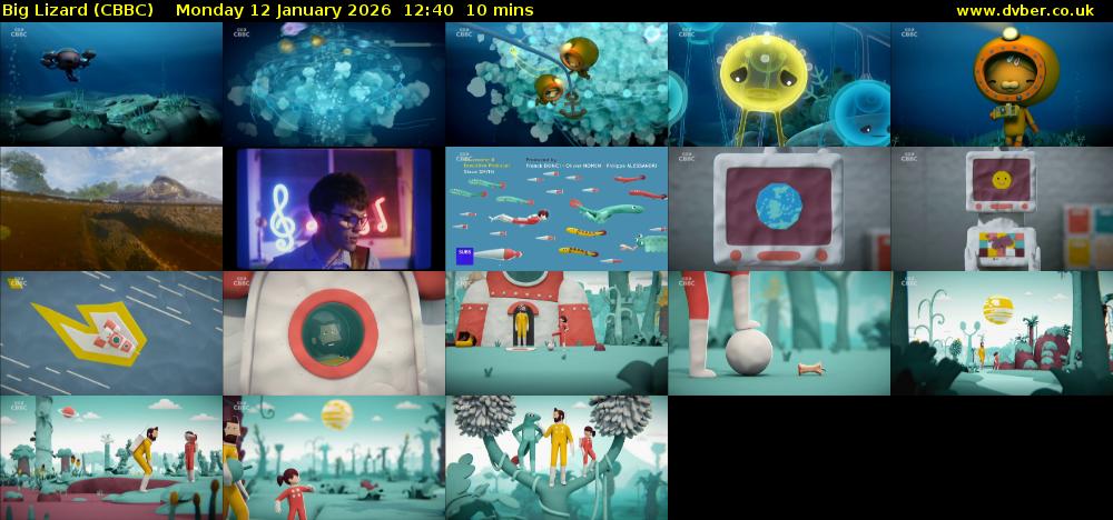 Big Lizard (CBBC) Monday 12 January 2026 12:40 - 12:50