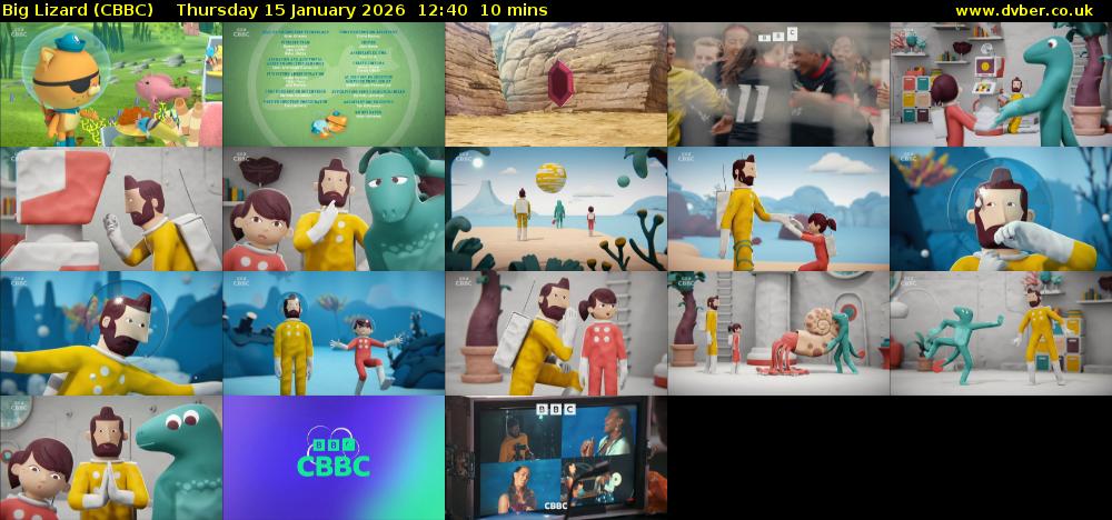 Big Lizard (CBBC) Thursday 15 January 2026 12:40 - 12:50