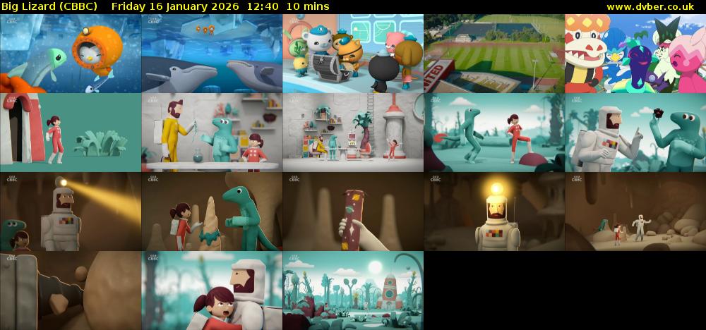 Big Lizard (CBBC) Friday 16 January 2026 12:40 - 12:50