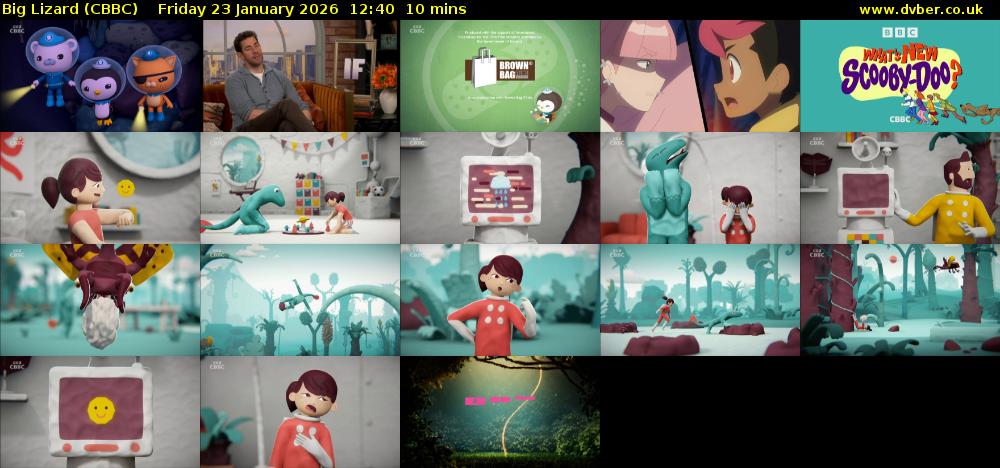 Big Lizard (CBBC) Friday 23 January 2026 12:40 - 12:50