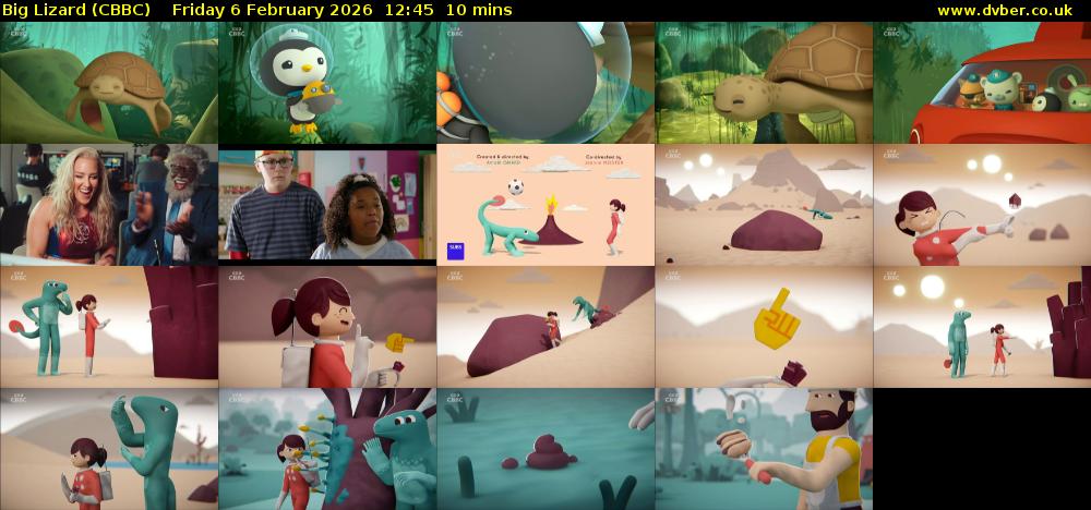 Big Lizard (CBBC) Friday 6 February 2026 12:45 - 12:55