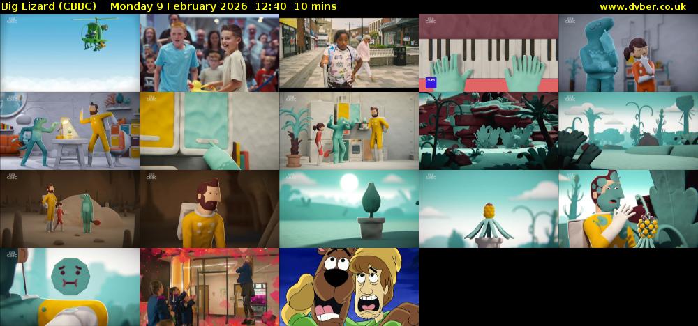 Big Lizard (CBBC) Monday 9 February 2026 12:40 - 12:50