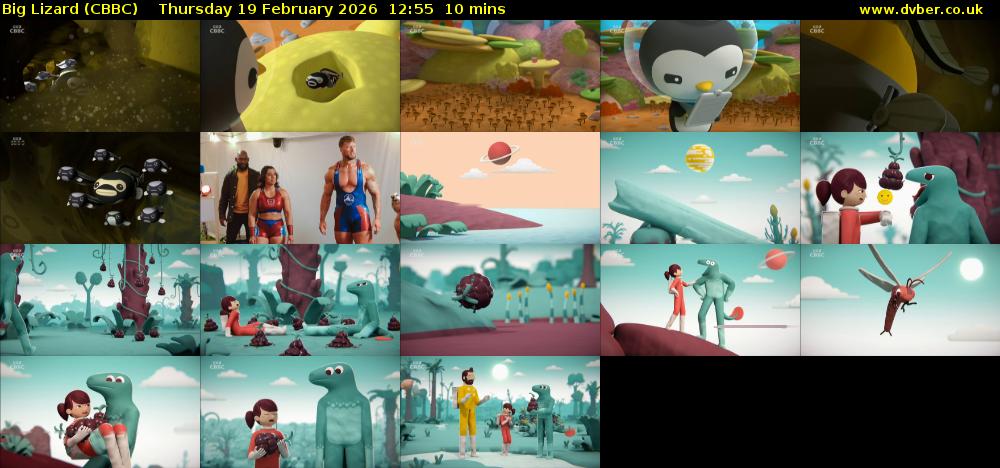 Big Lizard (CBBC) Thursday 19 February 2026 12:55 - 13:05
