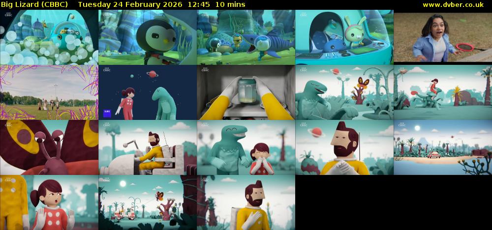 Big Lizard (CBBC) Tuesday 24 February 2026 12:45 - 12:55