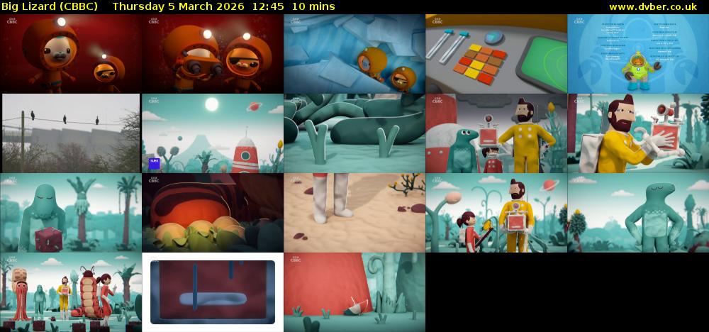 Big Lizard (CBBC) Thursday 5 March 2026 12:45 - 12:55