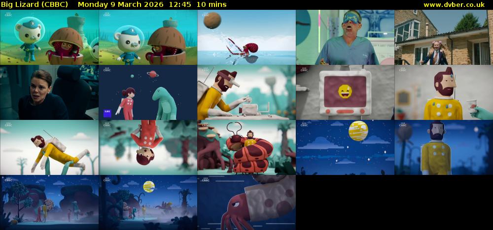 Big Lizard (CBBC) Monday 9 March 2026 12:45 - 12:55