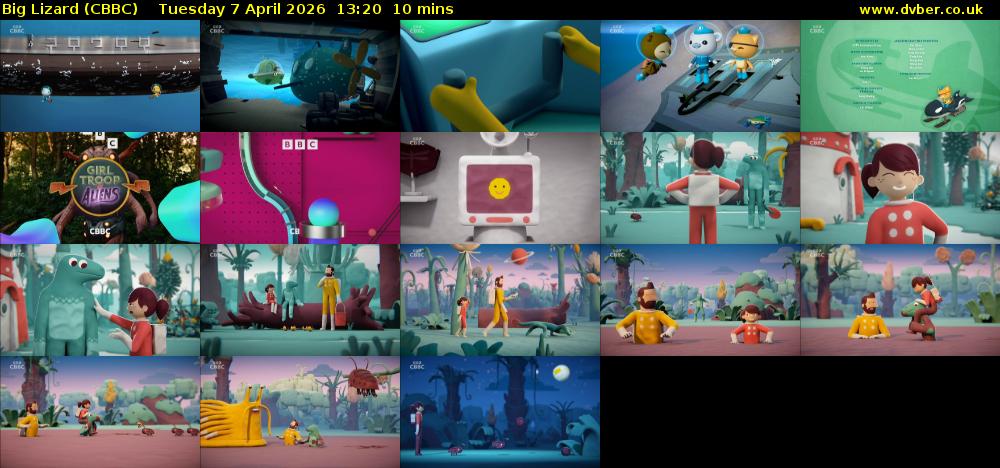 Big Lizard (CBBC) Tuesday 7 April 2026 13:20 - 13:30