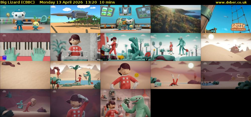 Big Lizard (CBBC) Monday 13 April 2026 13:20 - 13:30