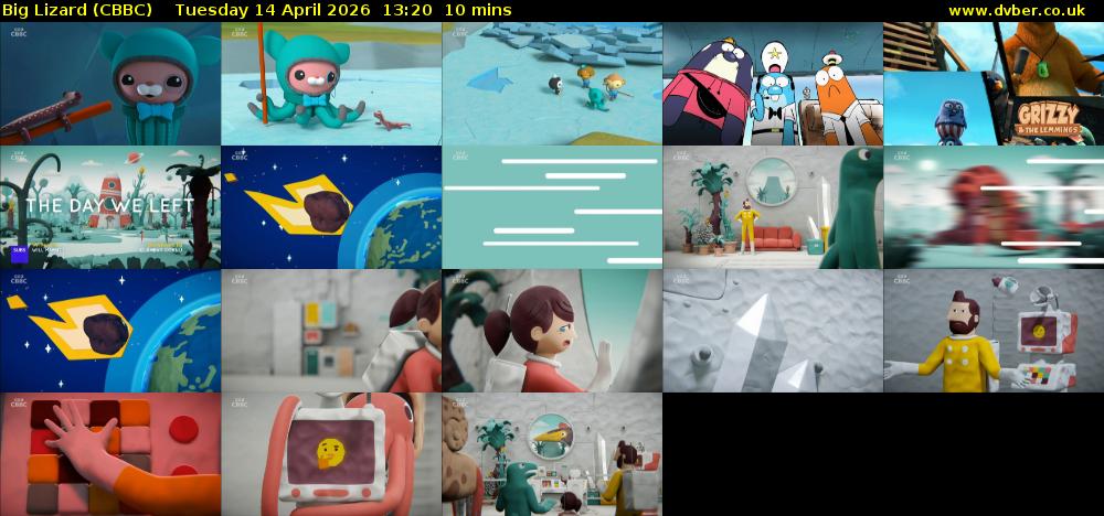 Big Lizard (CBBC) Tuesday 14 April 2026 13:20 - 13:30