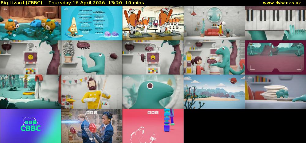 Big Lizard (CBBC) Thursday 16 April 2026 13:20 - 13:30