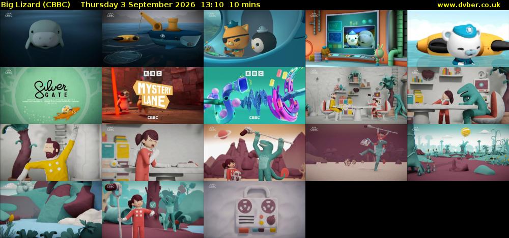 Big Lizard (CBBC) Thursday 3 September 2026 13:10 - 13:20