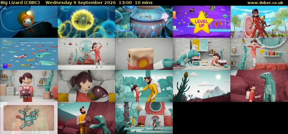 Big Lizard (CBBC) Wednesday 9 September 2026 13:00 - 13:10