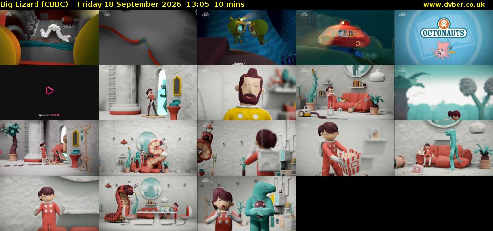 Big Lizard (CBBC) Friday 18 September 2026 13:05 - 13:15