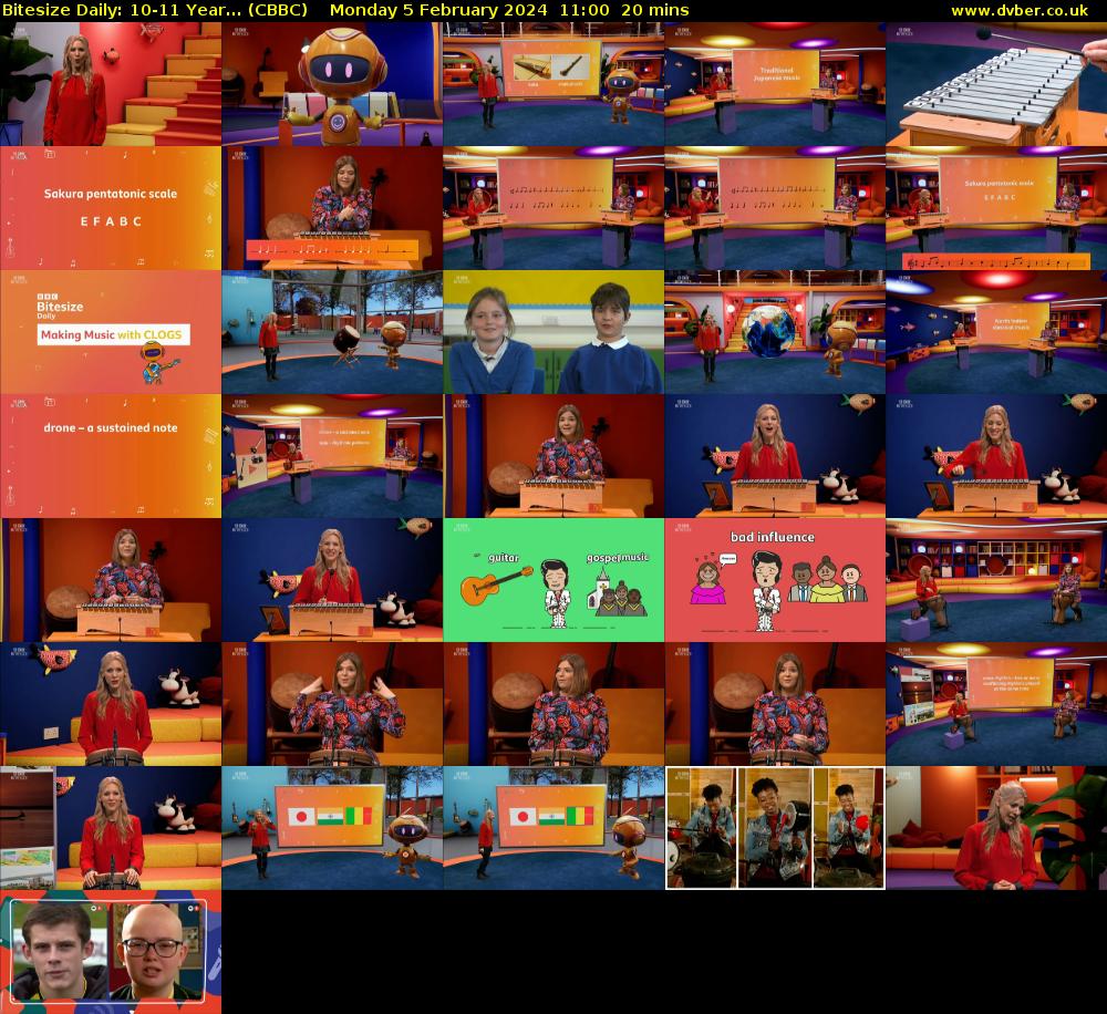 Bitesize Daily: 10-11 Year... (CBBC) Monday 5 February 2024 11:00 - 11:20