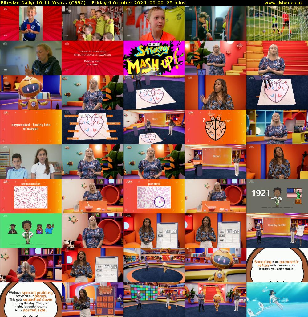 Bitesize Daily: 10-11 Year... (CBBC) Friday 4 October 2024 09:00 - 09:25