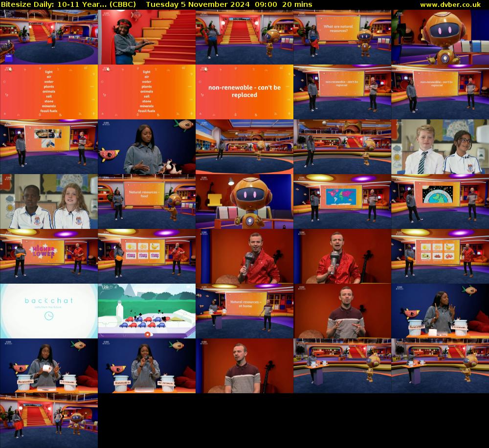 Bitesize Daily: 10-11 Year... (CBBC) Tuesday 5 November 2024 09:00 - 09:20