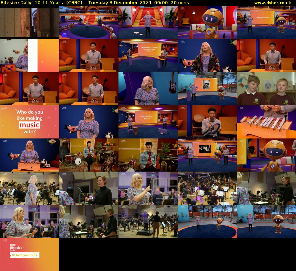 Bitesize Daily: 10-11 Year... (CBBC) Tuesday 3 December 2024 09:00 - 09:20