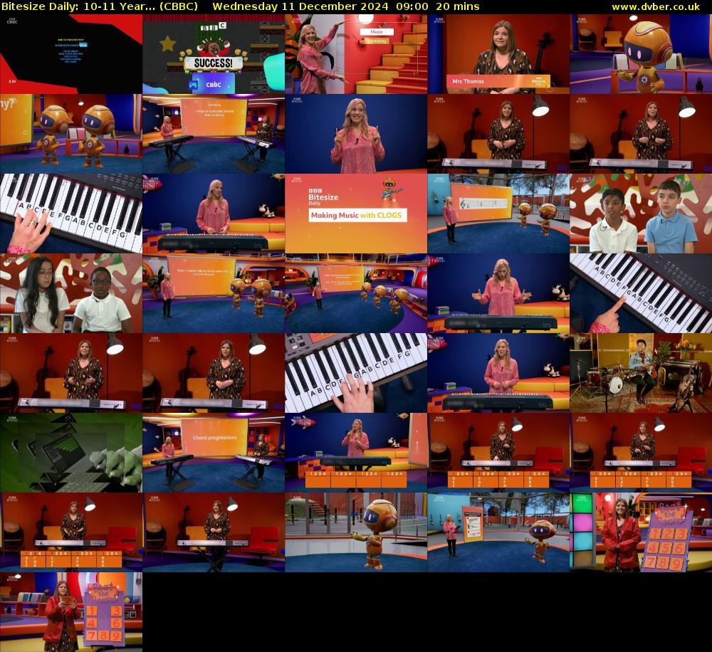 Bitesize Daily: 10-11 Year... (CBBC) Wednesday 11 December 2024 09:00 - 09:20