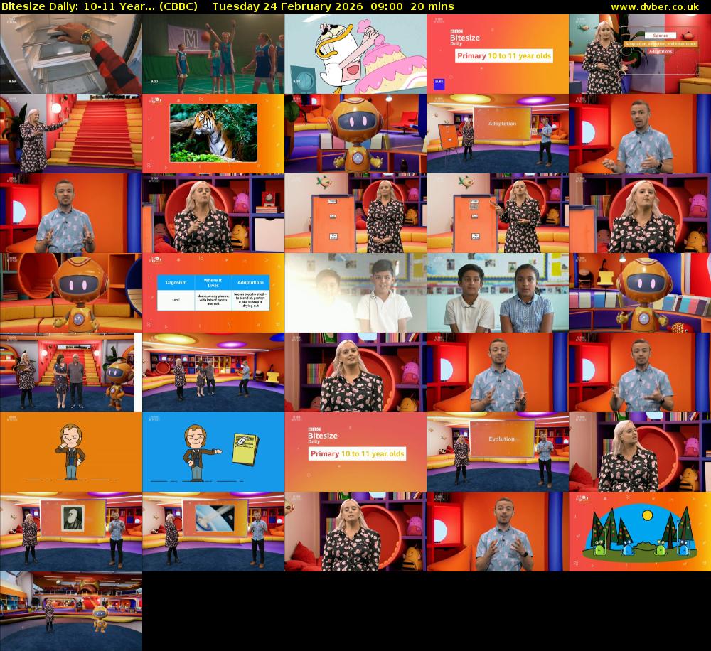 Bitesize Daily: 10-11 Year... (CBBC) Tuesday 24 February 2026 09:00 - 09:20