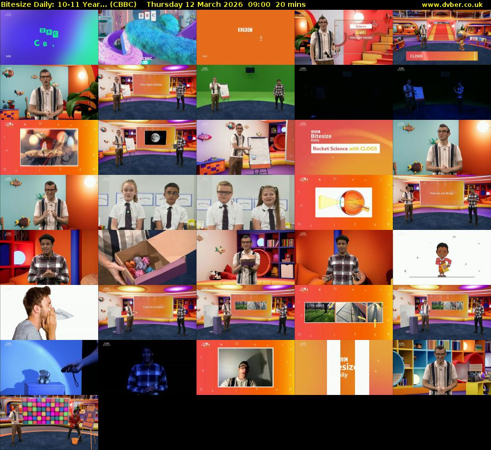 Bitesize Daily: 10-11 Year... (CBBC) Thursday 12 March 2026 09:00 - 09:20