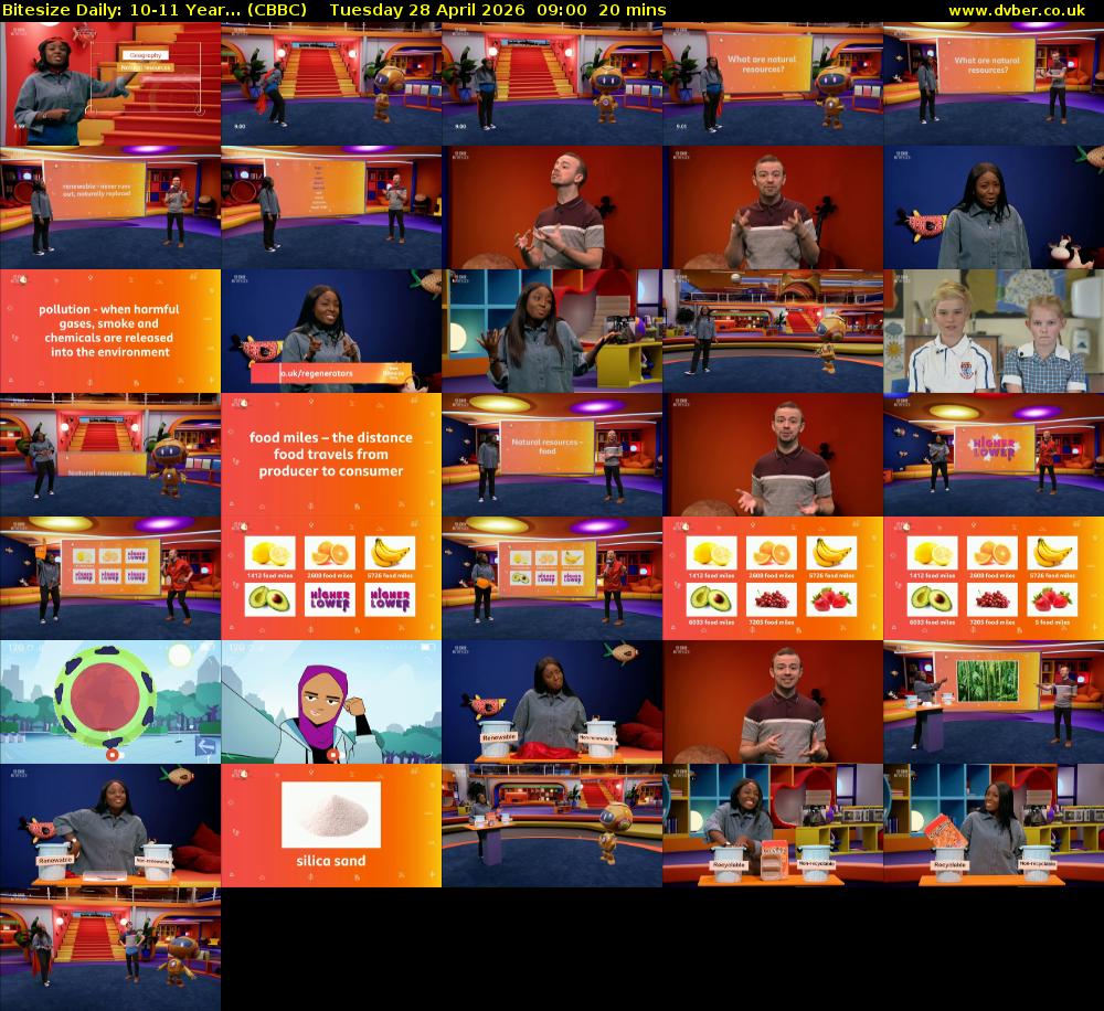 Bitesize Daily: 10-11 Year... (CBBC) Tuesday 28 April 2026 09:00 - 09:20
