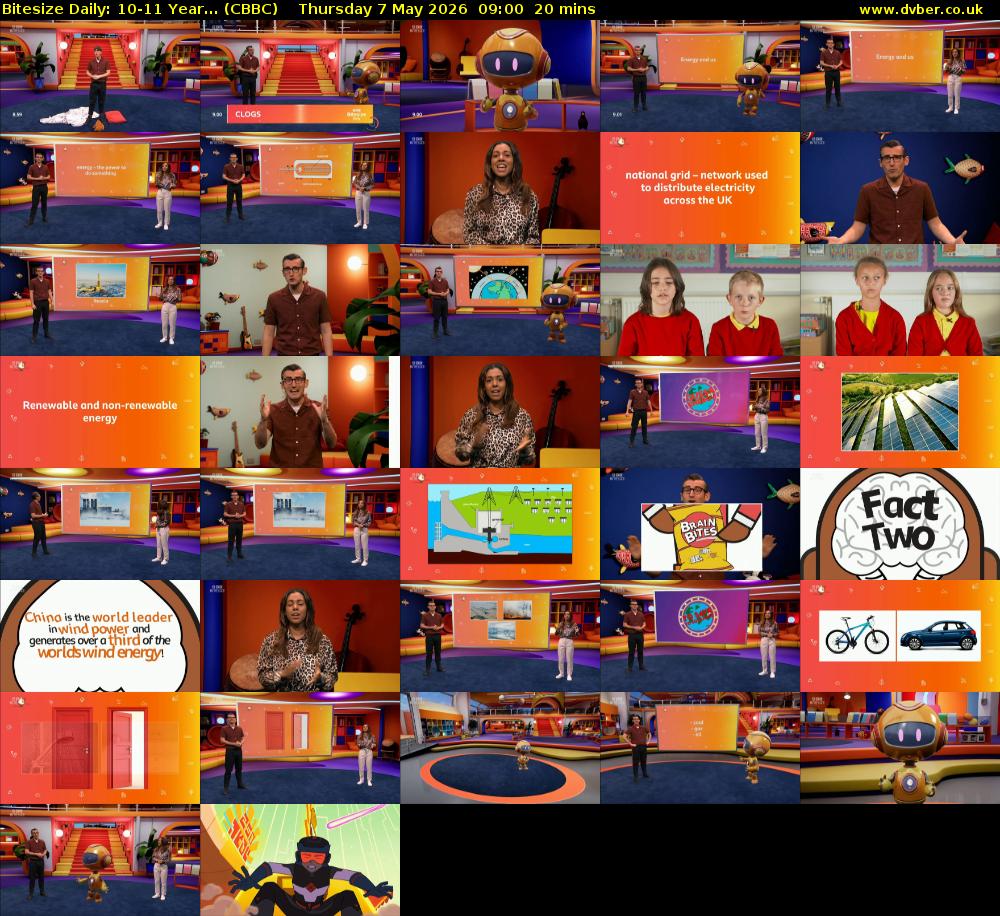 Bitesize Daily: 10-11 Year... (CBBC) Thursday 7 May 2026 09:00 - 09:20