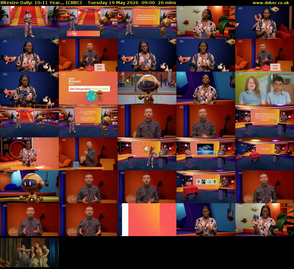 Bitesize Daily: 10-11 Year... (CBBC) Tuesday 19 May 2026 09:00 - 09:20