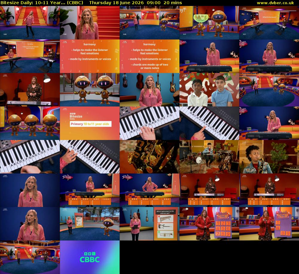 Bitesize Daily: 10-11 Year... (CBBC) Thursday 18 June 2026 09:00 - 09:20