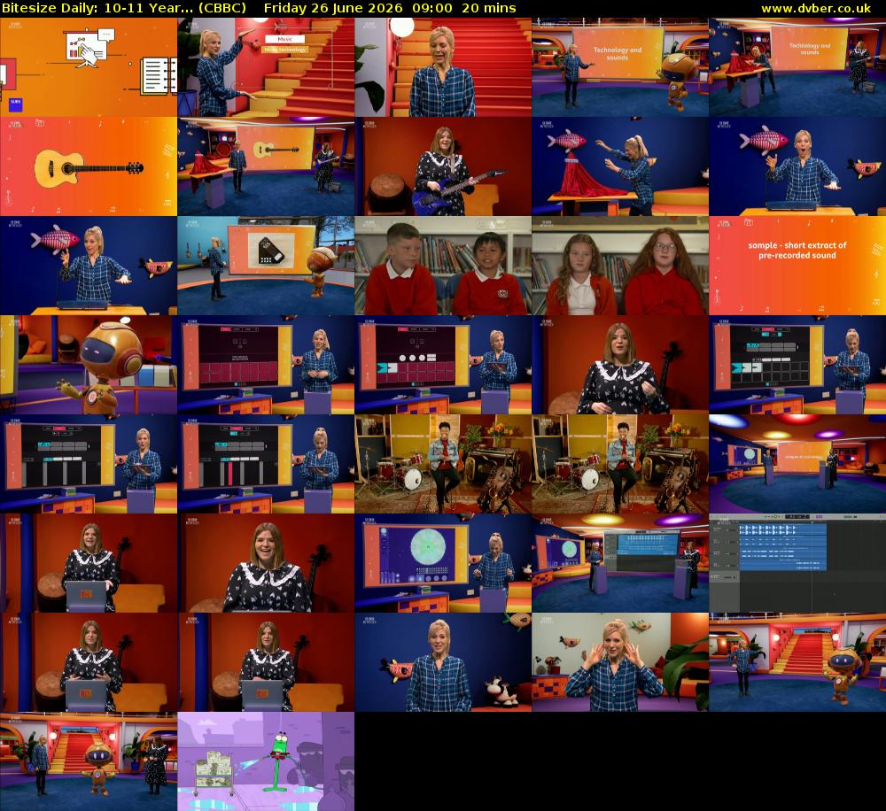 Bitesize Daily: 10-11 Year... (CBBC) Friday 26 June 2026 09:00 - 09:20