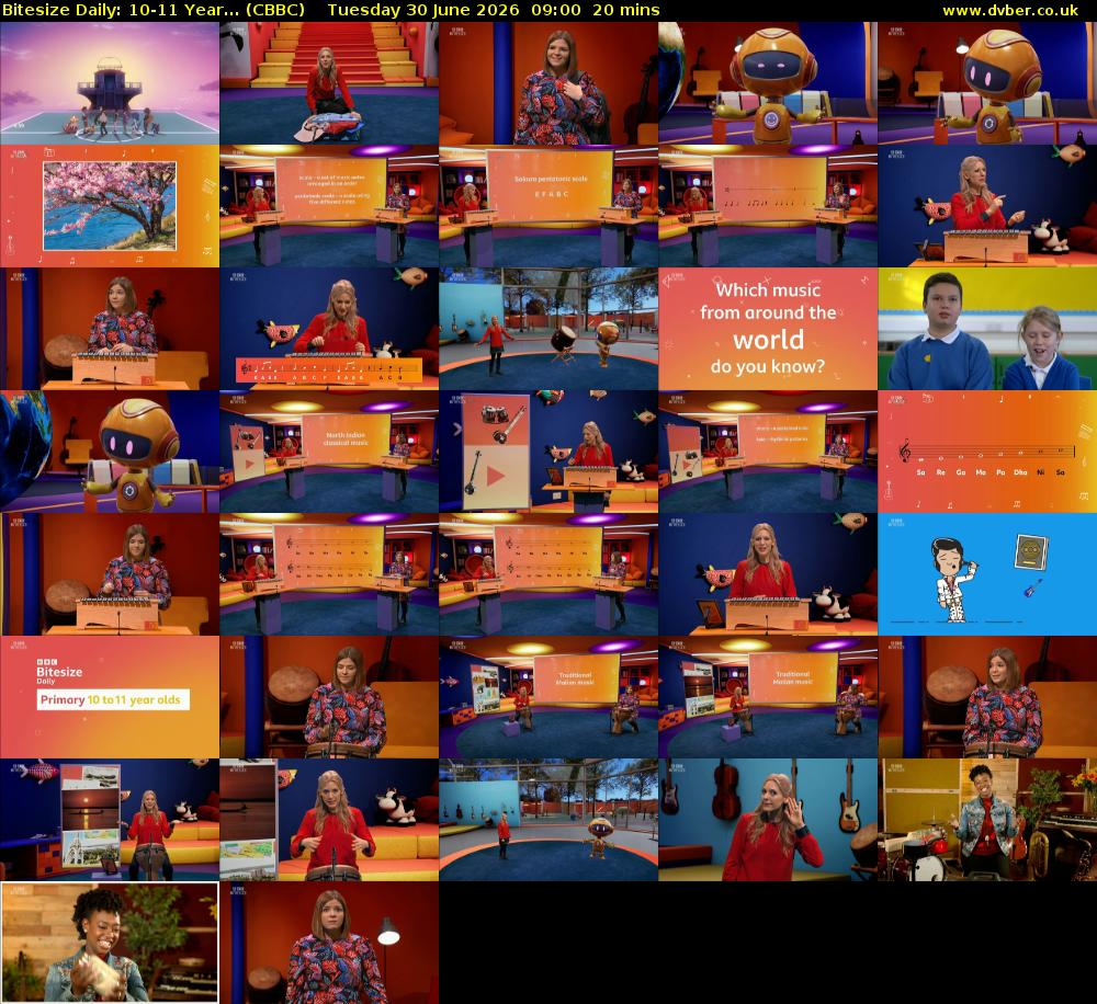 Bitesize Daily: 10-11 Year... (CBBC) Tuesday 30 June 2026 09:00 - 09:20