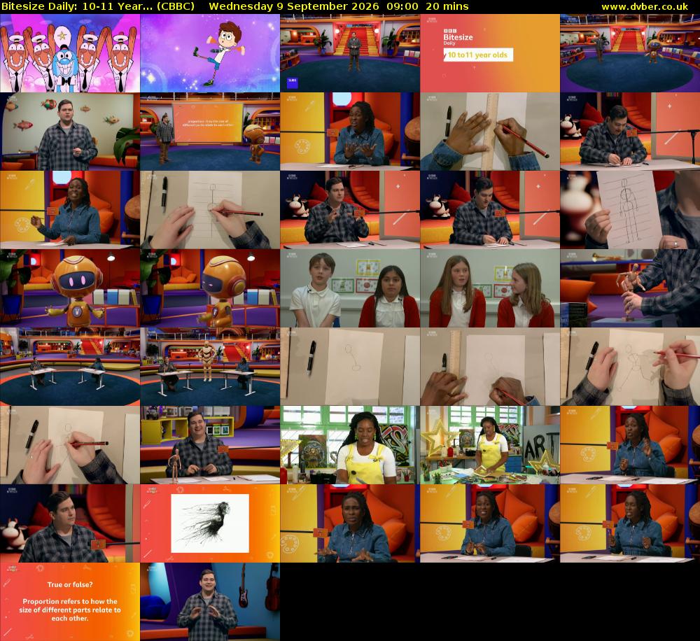Bitesize Daily: 10-11 Year... (CBBC) Wednesday 9 September 2026 09:00 - 09:20