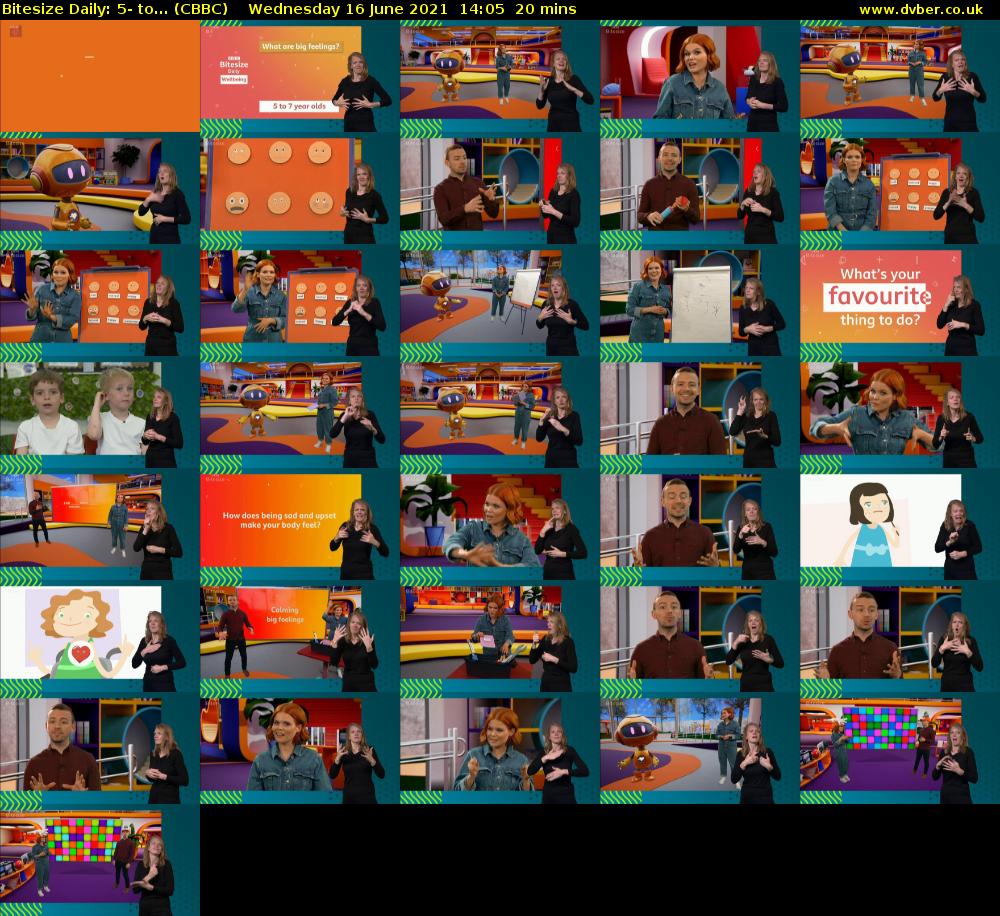 Bitesize Daily: 5- to... (CBBC) Wednesday 16 June 2021 14:05 - 14:25