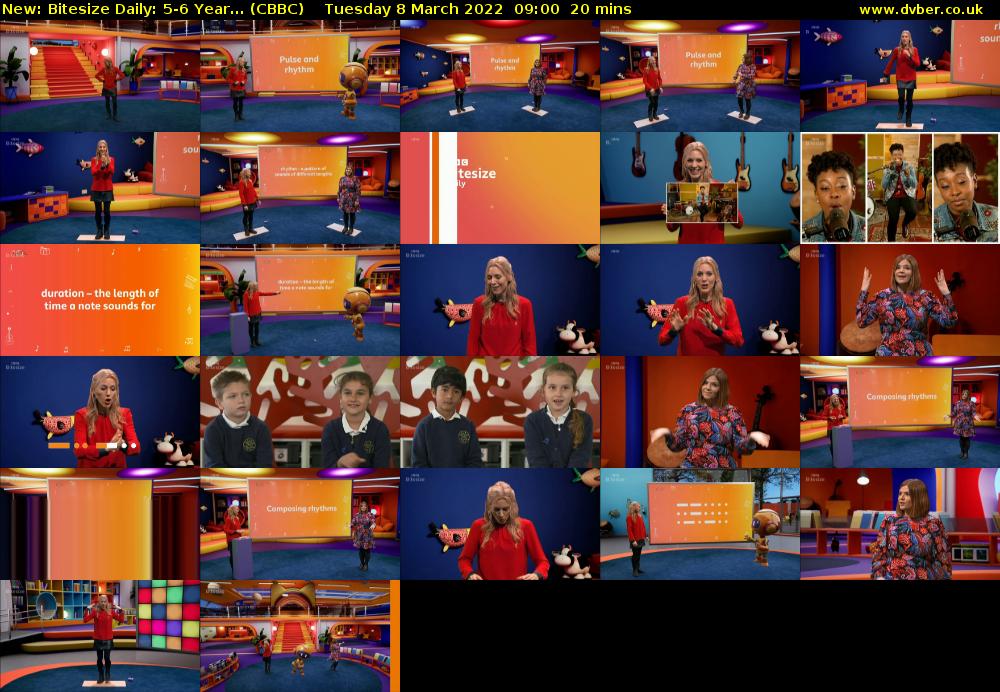 Bitesize Daily: 5-6 Year... (CBBC) Tuesday 8 March 2022 09:00 - 09:20