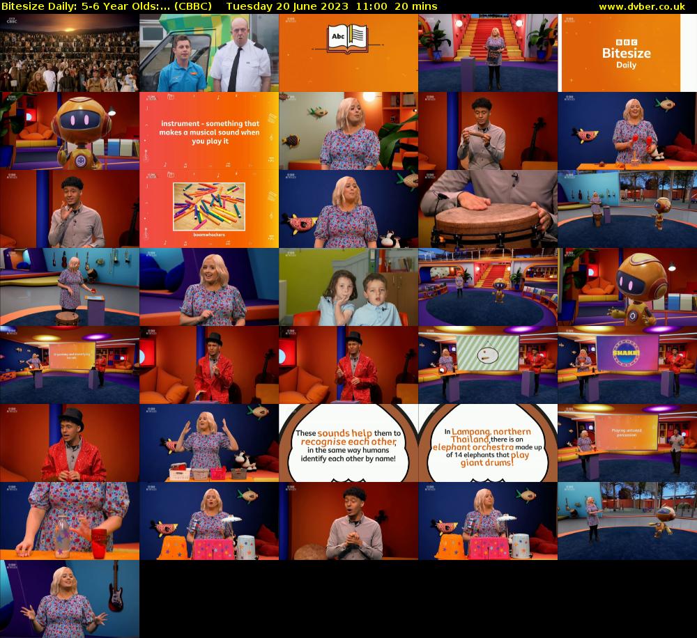 Bitesize Daily: 5-6 Year Olds:... (CBBC) Tuesday 20 June 2023 11:00 - 11:20