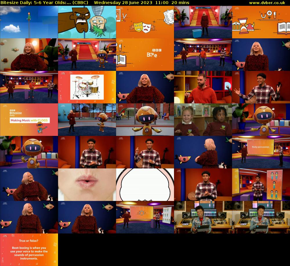 Bitesize Daily: 5-6 Year Olds:... (CBBC) Wednesday 28 June 2023 11:00 - 11:20